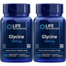 라이프익스텐션 글리신 1000mg 베지테리안 캡슐, 100개입, 2개