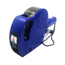 라벨링 기계 자동 날인기 금속 미니 도배 레이져 수동 핸드 헬드 슈퍼마켓 가격표 기계 정확한 수치 소매, 01 파란