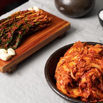 맛있게매운 삼대본가 김치세트 배추김치 1.5kg   파김치 500g, 1단계(맛있게 매운맛)