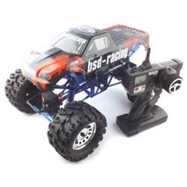 BSD RACING 레프리카 2.4GHz 1/10 Brushed Groundpounder Monster Truck RTR BSD091052OR 전동 락크라울러 RC카, 혼합 색상