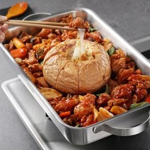 기타 바보사랑[씨엘앤피]통3중 인덕션 스텐전골냄비 사각전골팬 볶음요리 냄비, 1개, 키친아트팬스텐통3중IH로스트팬