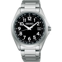 세이코 seiko 손목 시계 sbtm329 남성용 티타늄 솔라 전파 세계 시간 기능 아라비아 숫자 은색