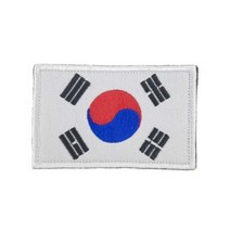 태극기 찍찍이 라벨 자수 패치 옷리폼 와펜브로치 군대가방 미니와펜