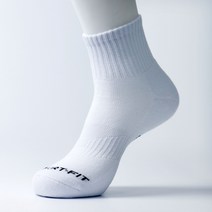 컴프로 남자 남성 스포츠 중목 쿠션 이중바닥 링글 기능성 양말, 흰색-흰색