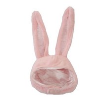 플러시 토끼 귀 모자 귀여운 따뜻한 부드러운 비니 헤드 후드 소녀 의상 액세서리 이어 플랩 모헤드 기어, Pink