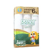 뽀삐 프리미엄 화장지 24롤+6롤, 1팩