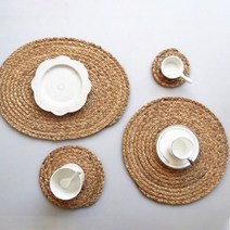 브랜드 라탄 컵받침 티코스터 냄비받침대 테이블매트
