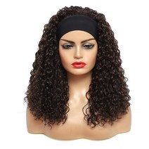 XTRESS Synthetic Headband Wigs Medium Water Wave Ombre Brown Colored Glueless Hair Wig For Black Women Heat Resistant Fiber, 02 Bohemian 20inches, 1개