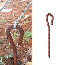 쇠말뚝 10개 텐트 강선 철근 강철 단조팩, 쇠말뚝 60cm (두께 13mm)-10개