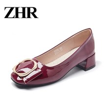 단화 여성 2022년 ZHR 펌프스 통굽 슬립온 여자로퍼
