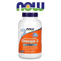 나우푸드 Now Foods 분자증류 오메가3 지방산 도코사헥사엔산 EPA DHA 피쉬 젤라틴 소프트젤 200정