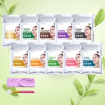 린제이 프리미엄 모델링 마스크팩 1kg+찍찍이 세안 헤어밴드+넓적헤드 실리콘 팩붓 브러쉬 / 꼼꼼 모공 피지 노폐물 피부진정 탄력 관리 쿨티트리 스피룰리나 차콜 비타민 콜라겐 진주