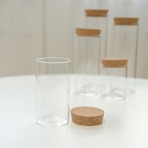 코르크 마개 유리병 밀폐 용기 유리공병 코르크병, 8.5x20cm, 1개