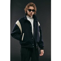 JIPSY 시티 바시티 자켓 네이비
