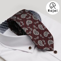 로제이 남자 페이즐리 혼방 자동넥타이 RTK018 WI
