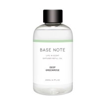베이스노트 디퓨저 리필오일, 딥그린로즈, 200ml