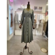수스브이넥 버튼밸트 원피스S232BOP410