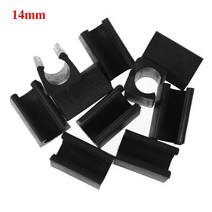 테이블 의자 다리 캡 형 미끄럼 방지 사무실 의자 발 튜브 랩 패드 의자 발 개방 쿠션 커버 스틸 튜브 클램프 패드, 10pcs 블랙 14mm