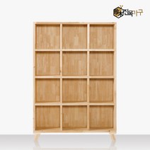 진목가구 삼나무 원목 책장 4단12칸 거실용 서재용