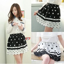 [배꼽]K01-5 도트쏭쏭 플레어 스커트