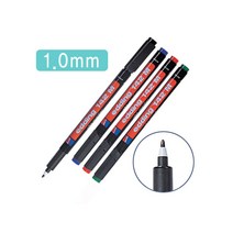 에딩 에딩e-142M 1.0mm 흑색 OHP마카펜유성(1)-1.0mm 흑 청 적 녹 노랑 주황 갈색 보라 유성펜, 청색(S507072)