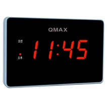 큐맥스 디지털 LED 벽시계 QMAX-C04, 레드형