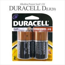 듀라셀 D(LR20) 알카라인건전지1.5V 건전지, 2p, 1팩