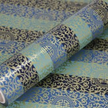 포장지세상 제일포장 단청무늬 비닐롤 포장지 선물, 26.5cm x20M(1롤), 하늘