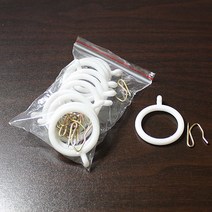 커텐클럽 링10+핀10, 화이트(소), 각10개