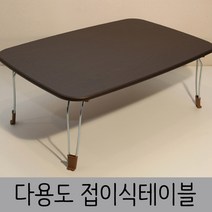 한목가구 접이식테이블 2인~3인용 정사각 660 다용도상, 웬지, 스틸다리(660), 1개