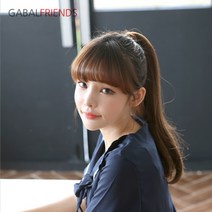 가발프랜즈 끈달비 C컬 45cm 부분가발, 투톤브라운, 1개