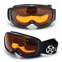 [스키일본어] <한정특가> 안경착용가능 안경병용 스키 보드 고글 CV-613, 블랙