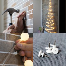 데이홈 아이디어 벽걸이 착한못, 화이트, 8개입, 1개