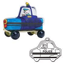 컬러룬 색칠풍선 입체그리기풍선 탈것만들기, $QNL_경찰차, 1개