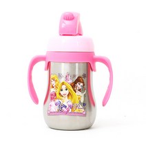 프린세스 스텐양수 빨대물통, 핑크, 245ml