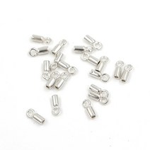 [T2024] 925실버 원통 마감장식 0.9mm(종캡)/은뒷장식/팔찌재료/은팔찌/비즈재료