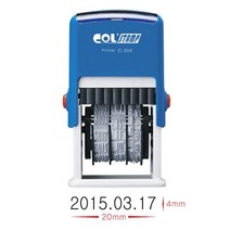 ▒고질라몰▒콜스탬프 자동 일부인 C-300 일수스탬프 롤러날짜도장 롤러도장 업무스탬프 롤러식스탬프, 1개