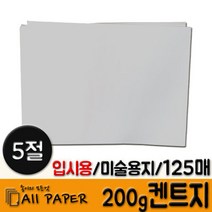 올페이퍼 켄트지 5절 200g 125p, 1개