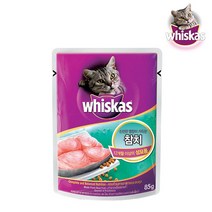 위스카스 고양이 습식사료 파우치 참치, 85g, 12개, 생선