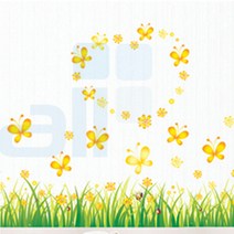 미래몰 담장 포인트 스티커, 라-043 노랑나비 숲