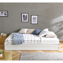 퍼니브라운 로이 슈퍼싱글침대, 화이트, 독립기본