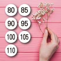 페토닷컴 화이트 디자인 공용의류 사이즈 스티커 100개 세트, 1세트, 100