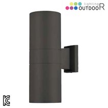 빅토리라이팅 LED 사각 문주등 80mm 블랙 방수등 야외등 테라스등 조명 벽부등, [벽부등23]원통2등벽등(블랙)