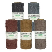 동서스토어 햄프끈 1mm(D) 면끈 매듭공예 포장용끈 팔찌만들기, 04.옐로우브라운(D)_270cm