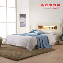라자가구 베스트 LED조명침대 크림슨 아이크 + 채움H 독립매트리스 슈퍼싱글침대 퀸침대, 03.아이크LED 평상형침대 퀸Q_화이트, 03.채움H 라텍스탑독립매트