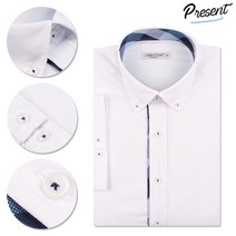 오마보이 남성용 다니엘 솔리드 반팔 정장셔츠 DL234WH