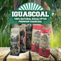 이과스콜 100% NATURAL HARDWOOD PREMIUM CHARCOAL 캠핑용 숯, 8kg, 1개
