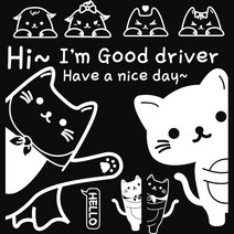 루키마켓 빼꼼 자동차 데칼스티커, 빼꼼03화이트, 1개