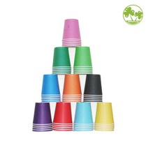 문창 칼러 종이컵 14색 50입 칼라종이컵 종이컵만들기 종이컵놀이, 보라