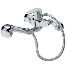 삼원코브라 Q핸드스프레이 씽크수전 (벽붙이 2홀), 1개